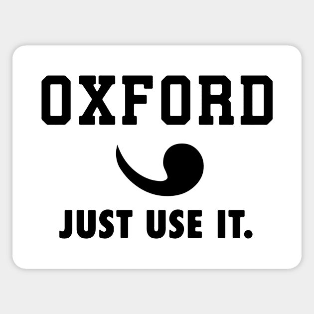 Oxford Comma Sportswear III Sticker by LordNeckbeard